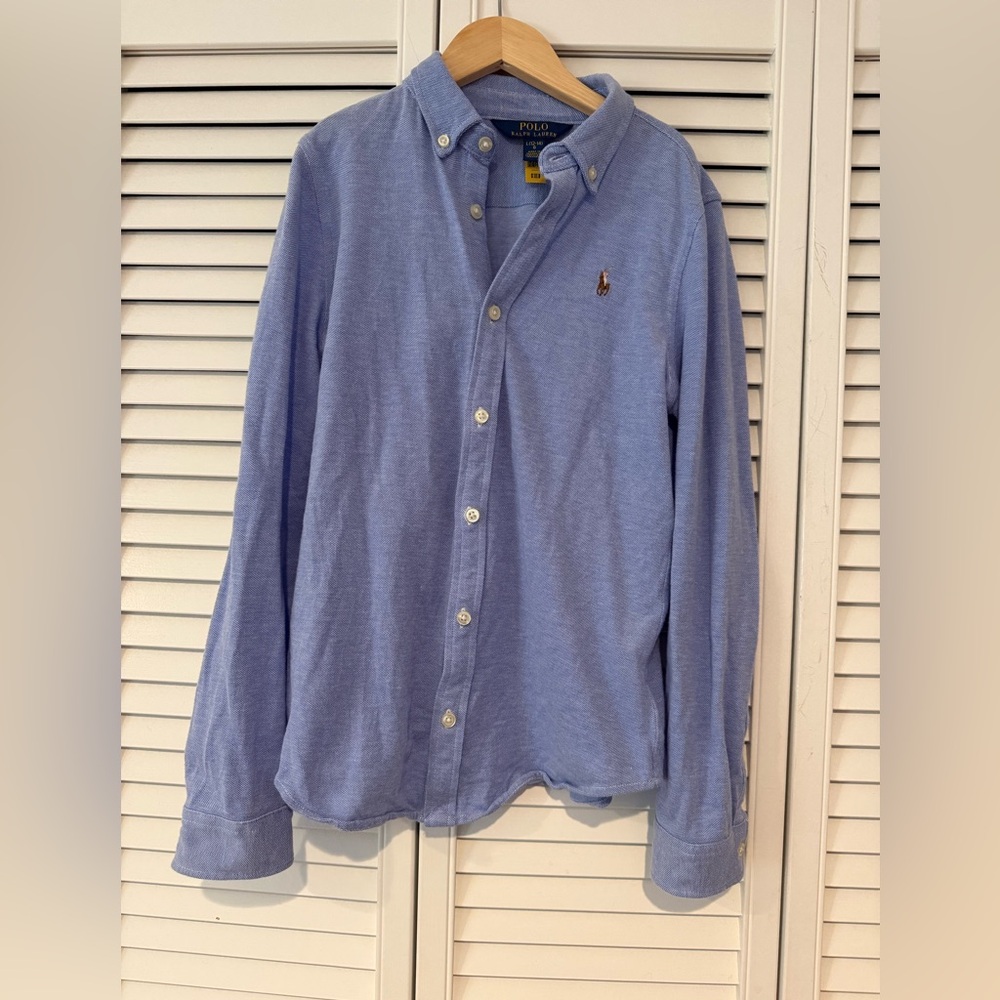 Polo Ralph Lauren Kids Blue Oxford Button-Down Shirt